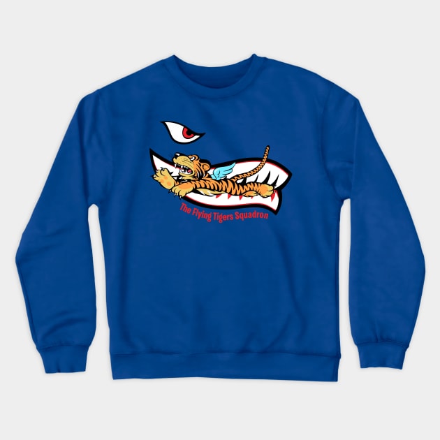 Flying Tigers Squadron Vintage Insignia Crewneck Sweatshirt by copacoba